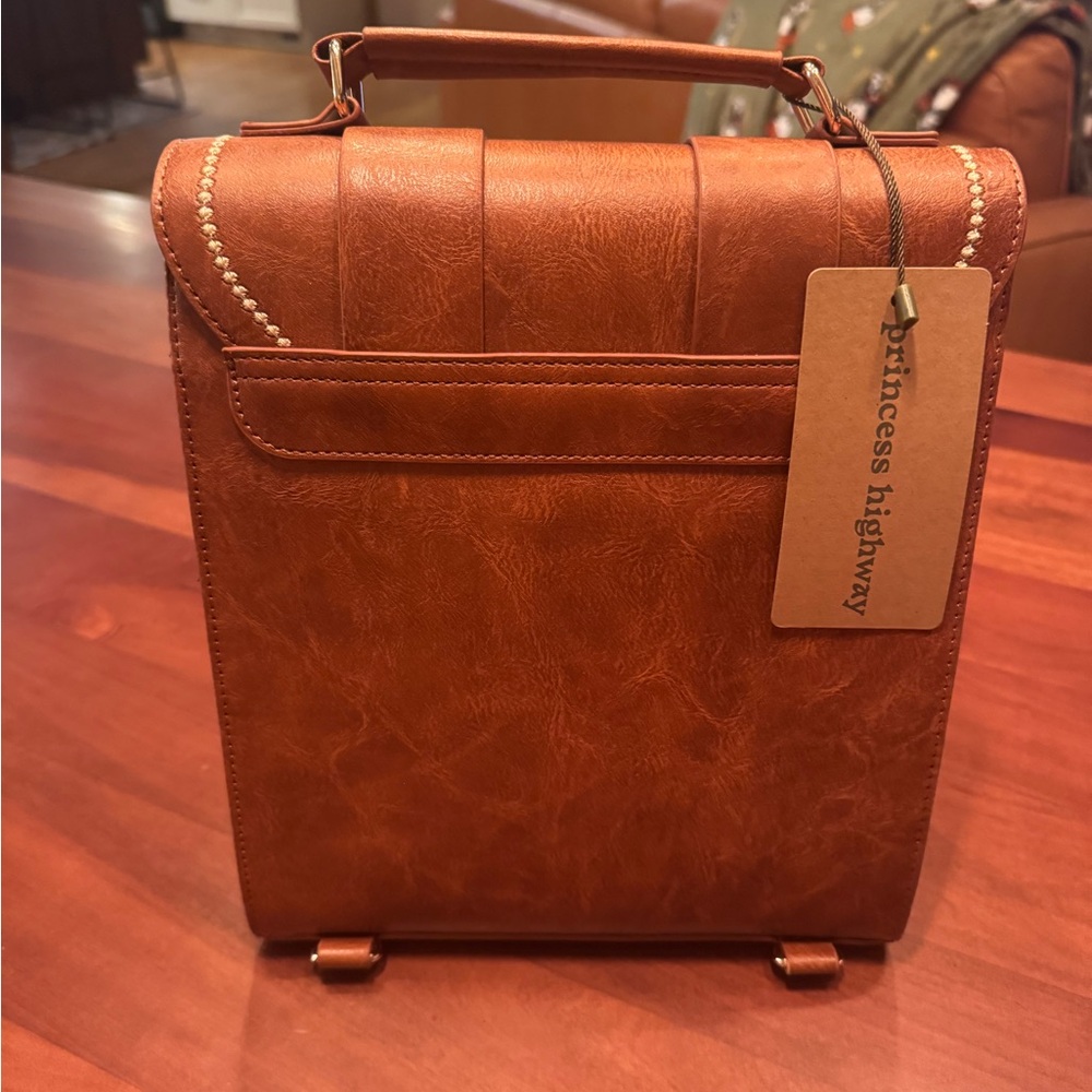 Princess Highway Brown Leather Mini backpack - Picture 4 of 6